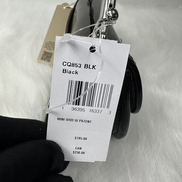 Coach Mini Wavy Dinky Bag Crossbody In Coachtopia Leather Black CQ853 NWT - Picture 6 of 11